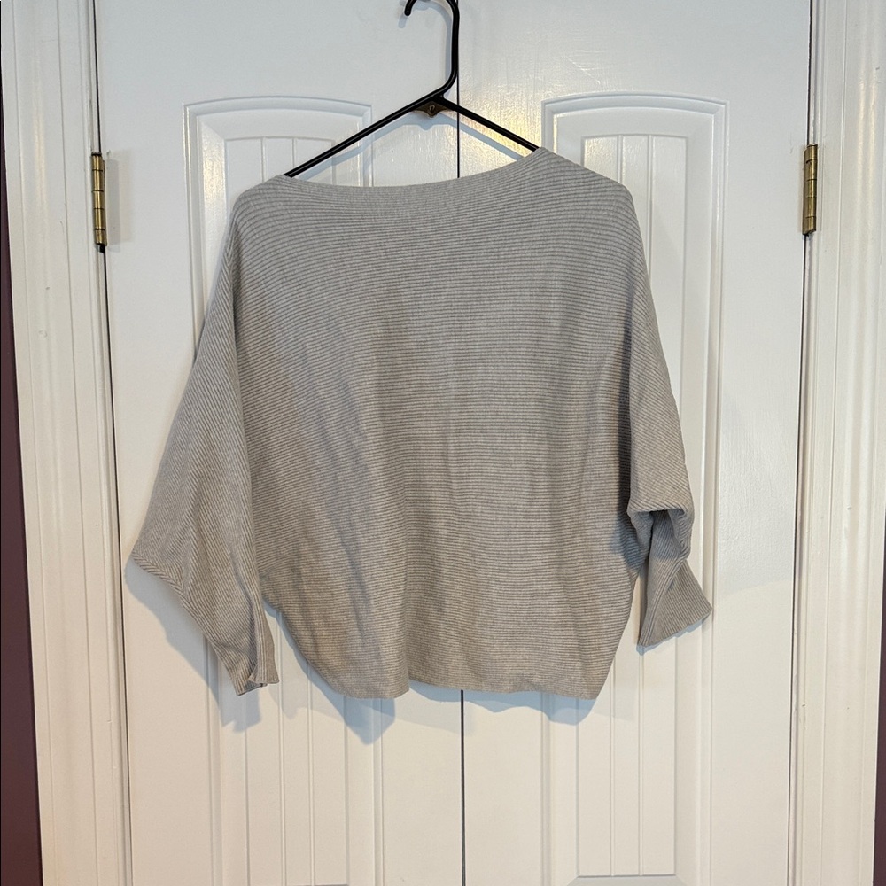 Philosophy Light Gray Poncho Sweater